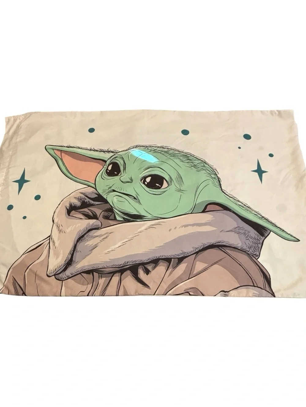 Star Wars Mandolorian Curious Child Standard Pillowcase Grogu Precious Cargo